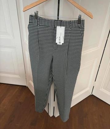 Zara geruite pantalon, zwart witte chino, vichy ruit,maat 36 beschikbaar voor biedingen