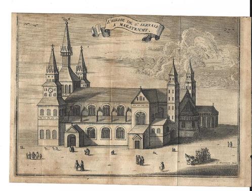 1711 - Maastricht / De Sint-Servaaskerk, Antiek en Kunst, Kunst | Etsen en Gravures, Ophalen of Verzenden