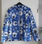 blauw gebloemde tussen jas maat 40, Ophalen of Verzenden, Gedragen, Maat 38/40 (M), Blauw