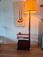 Vintage Schemerlamp met Lectuurmand, Ophalen, Gebruikt, 100 tot 150 cm, Stof