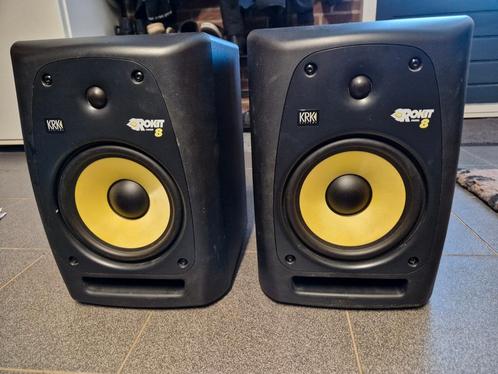 KRK Rokit 8 , 2 stuks, Audio, Tv en Foto, Luidsprekers, Zo goed als nieuw, Front, Rear of Stereo speakers, Minder dan 60 watt