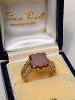 Top ring calsedoon 750, Verzenden, Goud, Ring