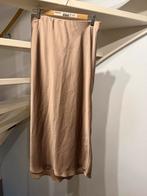 Zara satijn rok midi maat L mink bruin beige, Kleding | Dames, Ophalen of Verzenden, Zo goed als nieuw, Beige, Onder de knie