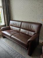 Fauteuil en 3 zitbank leder, Huis en Inrichting, Gebruikt, Minder dan 75 cm, 150 tot 200 cm, Driepersoons