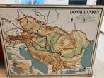 Schoolplaat Donaulanden, Antiek en Kunst, Antiek | Schoolplaten, Ophalen of Verzenden, Aardrijkskunde