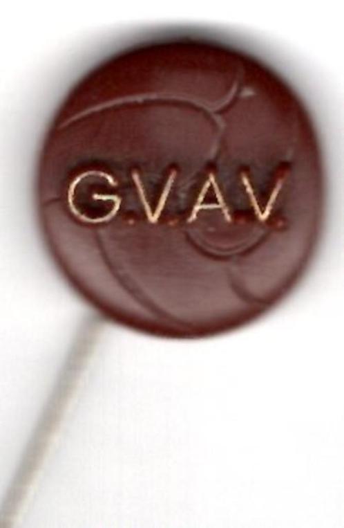 GVAV G.V.A.V. bruin plastic voetbal club speldje ( Y_109 ), Verzamelen, Speldjes, Pins en Buttons, Zo goed als nieuw, Sport, Verzenden