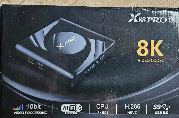X88 Pro 13 Android Tv Box 4-64 GB Android 13, Audio, Tv en Foto, Mediaspelers, Nieuw, Minder dan 500 GB, HDMI, Ophalen of Verzenden
