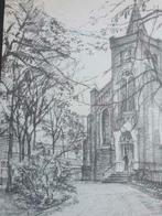 Tekening C J Dral n h kerk Anna Paulowna 1979, Antiek en Kunst, Kunst | Tekeningen en Foto's, Ophalen