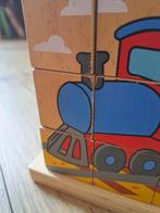 Houten blokkenpuzzel voertuigen, Ophalen, Gebruikt, Overige typen