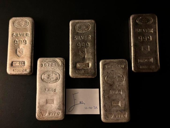 Swiss Bank Corporation - 1 KG, Postzegels en Munten, Edelmetalen en Baren, Zilver, Ophalen of Verzenden