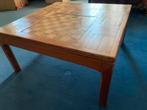 Salontafel bijzettafel plantentagel vierkant hout ingelegd, Huis en Inrichting, Tafels | Eettafels, Ophalen of Verzenden, Zo goed als nieuw