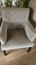 Twee fauteuils kleur taupe, Ophalen, Gebruikt, 50 tot 75 cm
