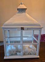 Lantaarn, sfeerlicht, Huis en Inrichting, Woonaccessoires | Kandelaars en Kaarsen, Ophalen, Wit, Hout, 50 tot 75 cm