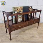Vintage houten Canterbury lectuurbak / lp / vinyl kastje, Gebruikt, ., Ophalen of Verzenden, .