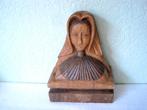 antiek Madonna, houtsnijwerk. ca. 1500, Verzenden