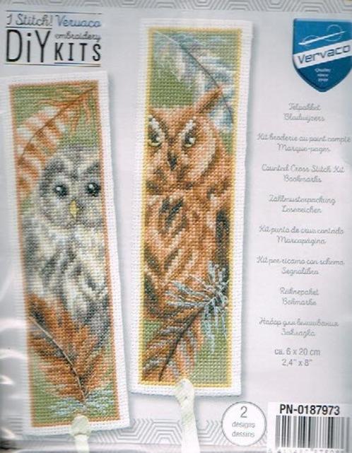 Cado VERVACO BORDUURPAKKET SET VAN 2 BOEKENLEGGERS DIEREN 1, Hobby en Vrije tijd, Borduren en Borduurmachines, Nieuw, Borduurpakket
