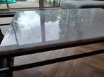 eijerkamp salontafel marmeren blad, stalen frame., Ophalen, Gebruikt, 100 tot 150 cm, 50 tot 100 cm