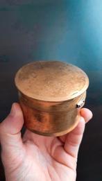 Antieke Franse Messing Snuifdoosje Pillendoos, Antiek en Kunst, Antiek | Koper en Brons, Ophalen of Verzenden, Koper