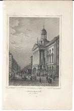 1863 - stadhuis van Rotterdam, Antiek en Kunst, Kunst | Etsen en Gravures, Ophalen of Verzenden