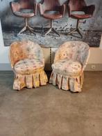 Set van 2 Frans brocante cocktail fauteuils klein model €40, Huis en Inrichting, Ophalen, ., Minder dan 75 cm, Nieuw