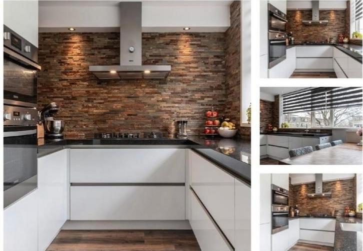 Bemmel & kroon keuken, 6cm natuursteenblad U-vormig, Huis en Inrichting, Keuken | Complete keukens, U-keuken, Wit, Graniet of Steen