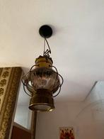 Antieke Scheepslamp Hanglampen Set, Huis en Inrichting, Lampen | Hanglampen, Ophalen of Verzenden, Gebruikt, Glas, Minder dan 50 cm