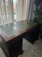 Prachtig klassiek mahonie engels bureau met lederen inleg, Antiek en Kunst, Ophalen