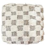 Nieuw Marrokaans berber wollen kelim, vloerkussen poef, Nieuw, Ophalen of Verzenden, 50 tot 75 cm, Vierkant