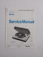 2 x Service Manual Philips platenspeler., Philips, Gebruikt, Pitch-regelaar, Ophalen of Verzenden