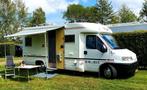 Frankia bavaria T596 half-integraal camper 2.8 i.d 1999, Alarm, Koelkast, Ringverwarming, Fiat