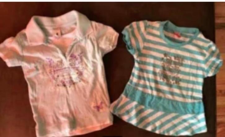 2 zomer shirts voor een meisje in maat 98, Kinderen en Baby's, Kinderkleding | Maat 98, Gebruikt, Meisje, Shirt of Longsleeve