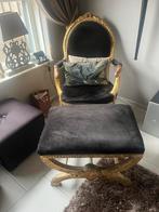 Landelijke stoel met voetenbankje, Antiek en Kunst, Ophalen