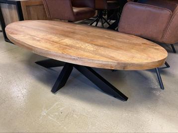 LEEGVERKOOP OVALE SALONTAFEL MANGO 130 CM NU 239 CHEFMEUBEL beschikbaar voor biedingen