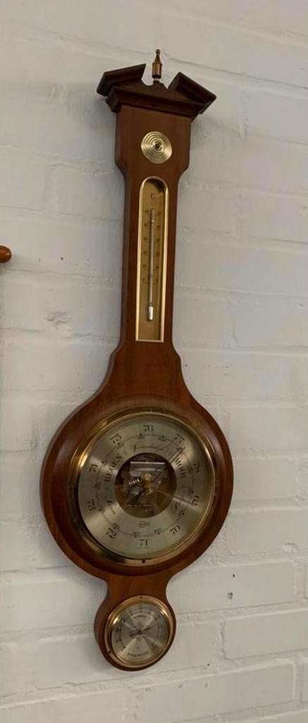 Barometer mooie antieke look noten barometer ., Audio, Tv en Foto, Weerstations en Barometers, Ophalen of Verzenden