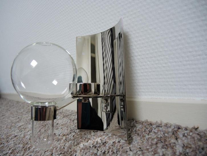 Chromen sfeerlicht / kaarsen houder, Huis en Inrichting, Woonaccessoires | Kandelaars en Kaarsen, Nieuw, Kaars, Minder dan 25 cm