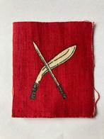 Mouwembleem Britse Gurkha Brigade Kukri & Bajonet, Verzamelen, Militaria | Algemeen, Verzenden, Landmacht, Engeland, Embleem of Badge