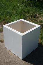 Polyester bloembak plantenbak 60x60x60 | wit, Kunststof, Vierkant, Nieuw, 60 tot 100 cm
