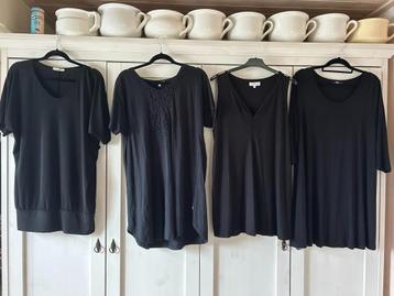 Zwarte lange tops / shirts 6 stuks   beschikbaar voor biedingen