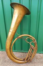 Oud, vintage blaasinstrument, tuba, Muziek en Instrumenten, Ophalen, Gebruikt