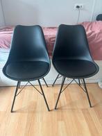 2 eettafel stoelen ‘klarup’ van JYSK, Ophalen, Gebruikt, Zwart, Twee