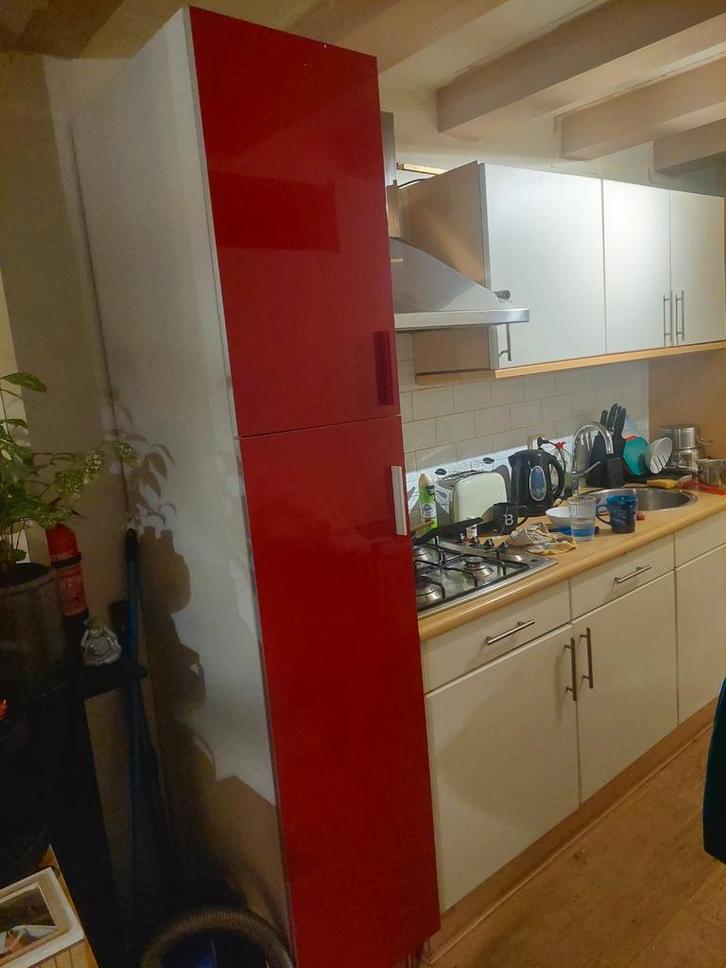 Keukenkast, Huis en Inrichting, Keuken | Keukenelementen, Gebruikt, 200 cm of meer, Minder dan 50 cm, 50 tot 75 cm, Wit, Rood