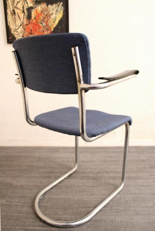 Gispen 208 vintage design buisframe stoel eetkamerstoel, Huis en Inrichting, Stoelen, Gebruikt, Eén, Ophalen