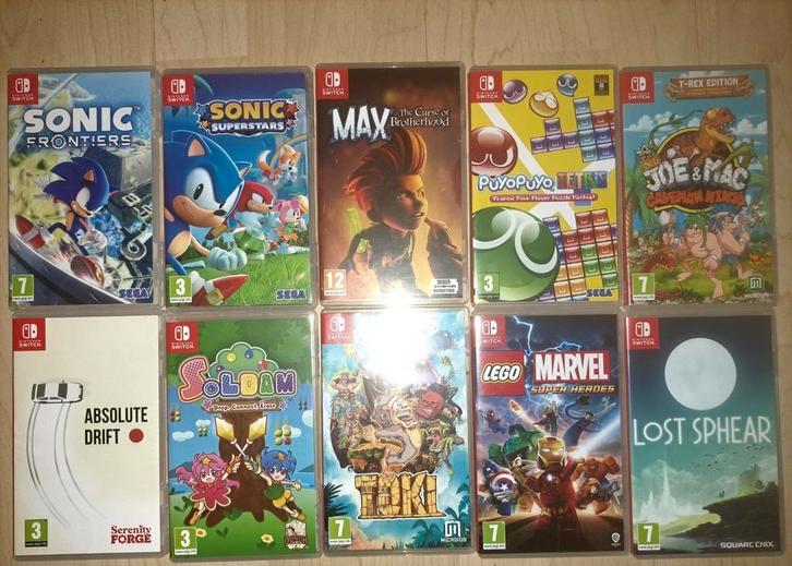 10 nintendo switch games netjes, Spelcomputers en Games, Games | Nintendo Switch, Zo goed als nieuw, Overige genres, 3 spelers of meer