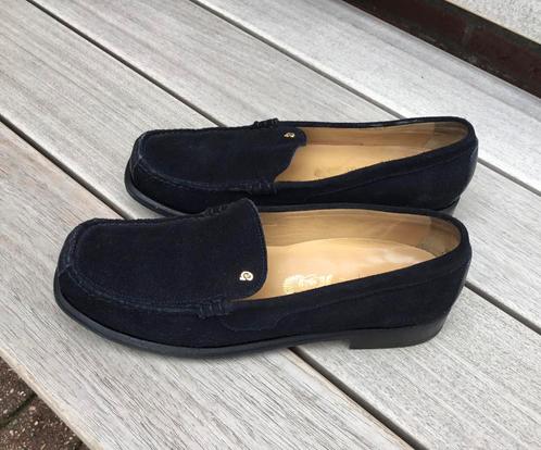 Greve loafers/ instapper. Blauw suede., Kleding | Dames, Schoenen, Zo goed als nieuw, Instappers, Blauw, Ophalen of Verzenden
