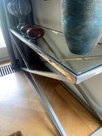 Chroom tafel (side table) met 2 bijzettafels, Ophalen, Gebruikt, 75 cm of meer, 60 cm of meer