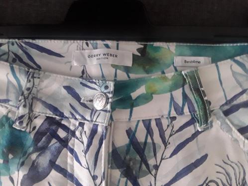 GERRY WEBER* BIJZONDER MOOIE PRINT  STRETCH DRIEKWART BROEK., Kleding | Dames, Broeken en Pantalons, Zo goed als nieuw, Maat 38/40 (M)