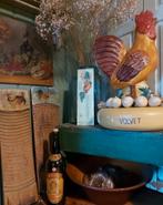 Vintage reclame thermometer met fruit & groente v Bayer, Verzamelen, Ophalen of Verzenden, Zo goed als nieuw, Reclamebord