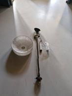 Art deco lamp en lampenkap melkglas, Antiek en Kunst, Ophalen of Verzenden