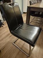 Set van 4 zwarte design stoelen, Gebruikt, Zwart, Ophalen of Verzenden, Modern
