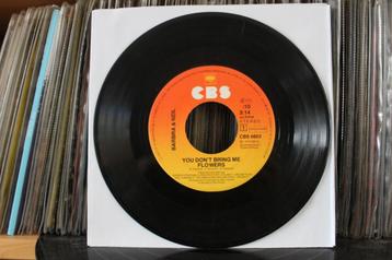 7" Single Barbra & Neil - You Don't Bring Me Flowers + Instr beschikbaar voor biedingen